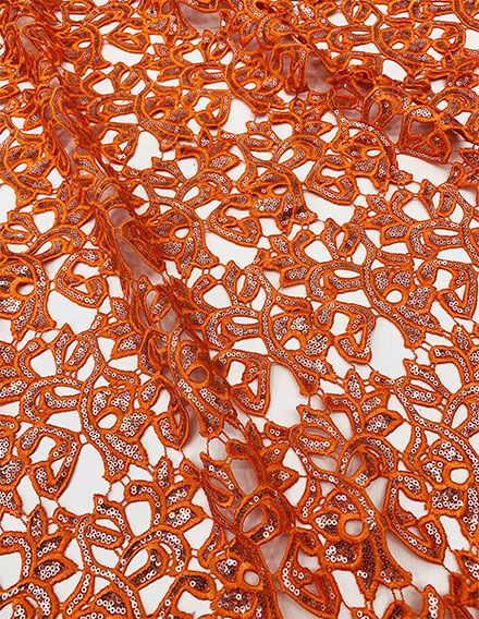 Orange Luxury Sequin Fabric SS150513-SQ01