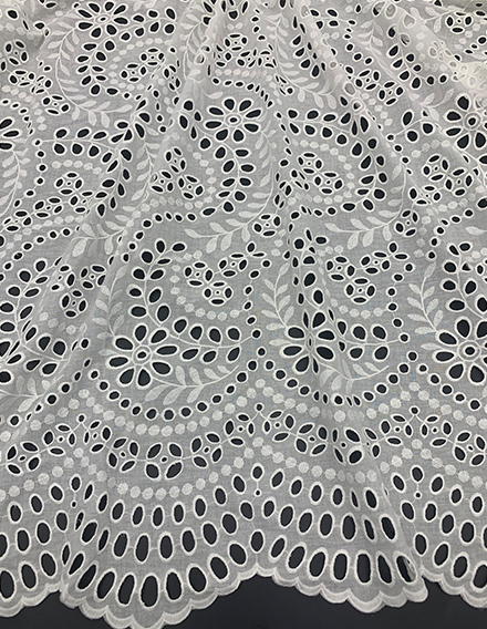 Ivory geometric lace fabric - Lace To Love