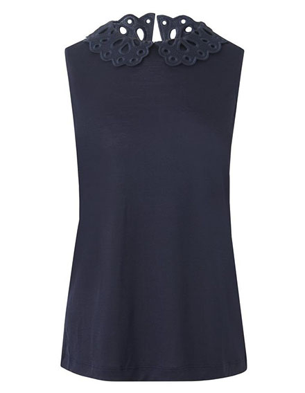 SS120416-COLLAR41 Nude Color Fancy Embroidered Collar