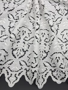 Dull poilester chemical embroidery fabric