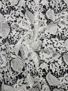 shiny polyester chemical embroidery fabric