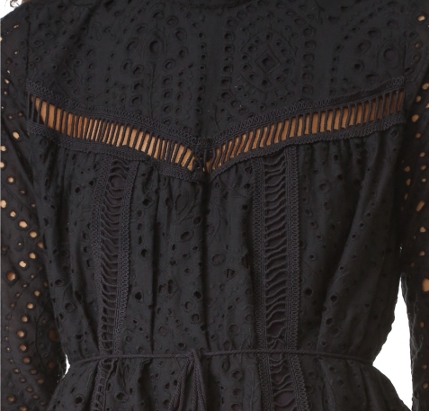 What Season Is Black Geometric Eyelet Suitable For